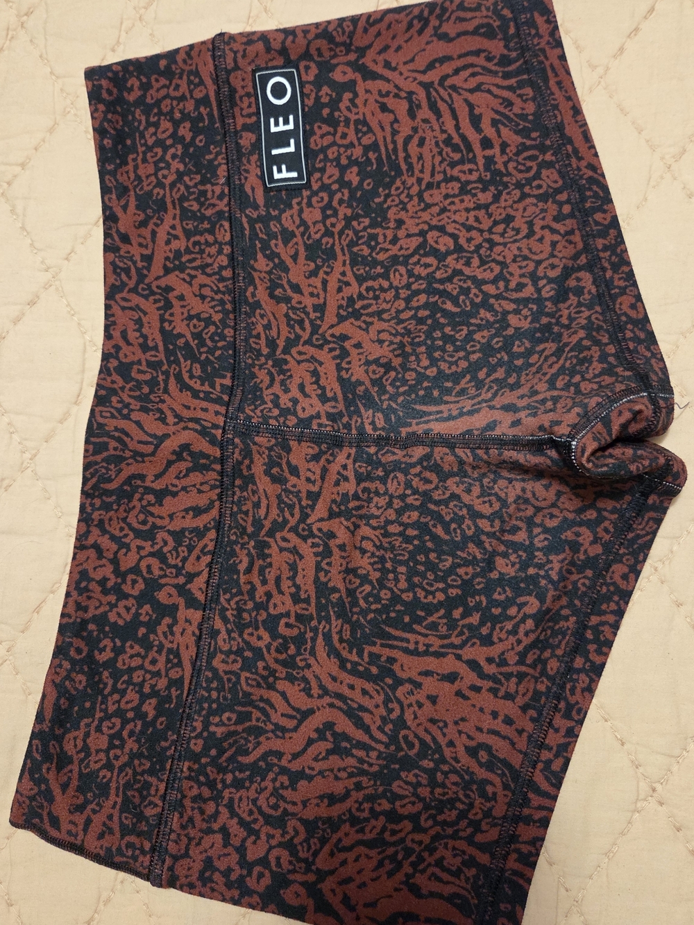 Fleo Rust and Black Animal Print  Shorts